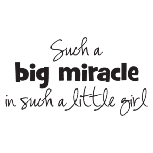 Big Miracle Little Girl Wall Quotes™ Decal