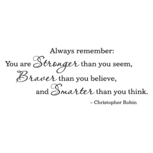 Script Stronger Braver Smarter Wall Quotes™ Decal