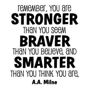 Whimsical Stronger Braver Smarter Wall Quotes™ Decal