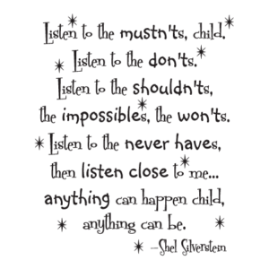 Listen To The Mustn'ts Wall Quotes™ Decal