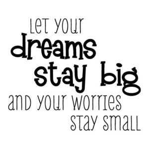 Dreams Stay Big Wall Quotes™ Decal
