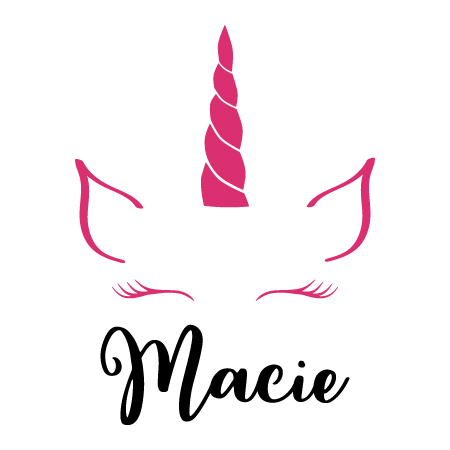 Unicorn Horn And Name Wall Quotes™ Decal