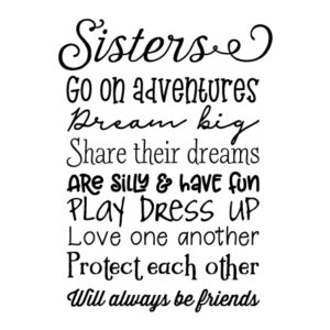 Sister Rules Wall Quotes™ Decal