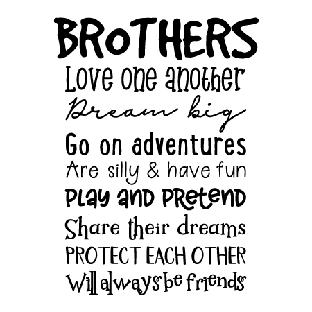 Brother Rules Wall Quotes™ Decal