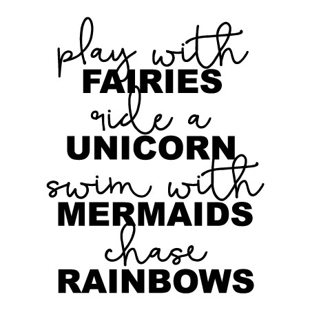 Play With Fairies Wall Quotes™ Decal