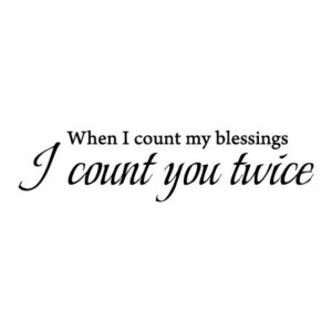 Count My Blessings Wall Quotes™ Decal