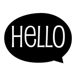 Hello Speech Bubble Wall Quotes™ Decal