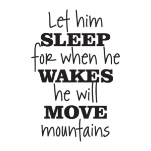 Let Him Sleep Retro Script Wall Quotes™ Decal
