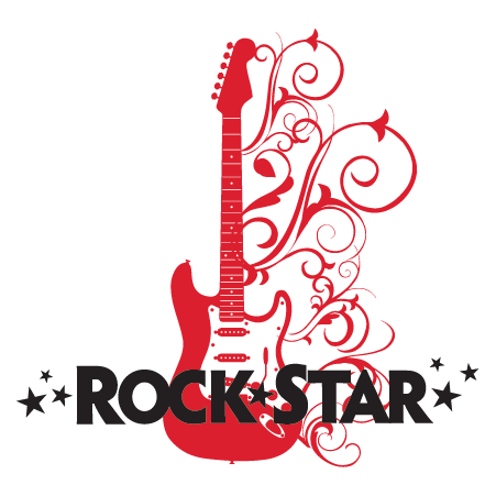 Rock Star Embellished Guitar Wall Quotes™ Decal