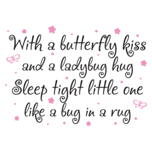 Whimsical Butterfly Kiss Wall Quotes™ Decal