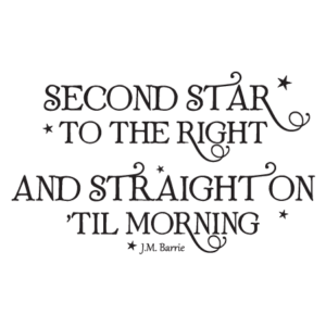 Second Star to the Right Whimsical Wall Quotes™ Decal