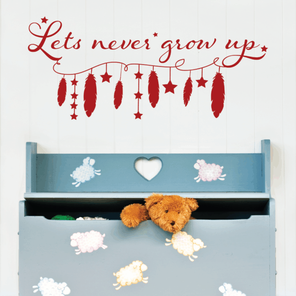 Dreamy Never Grow Up Wall Quotes™ Decal