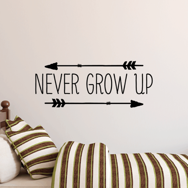 Never Grow Up Wall Quotes™ Decal