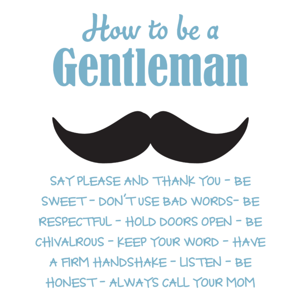 How To Be A Gentleman Rules Wall Quotes™ Decal
