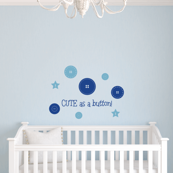 Cute As A Button Boys Wall Qutoes™ Decal