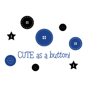 Cute As A Button Boys Wall Qutoes™ Decal