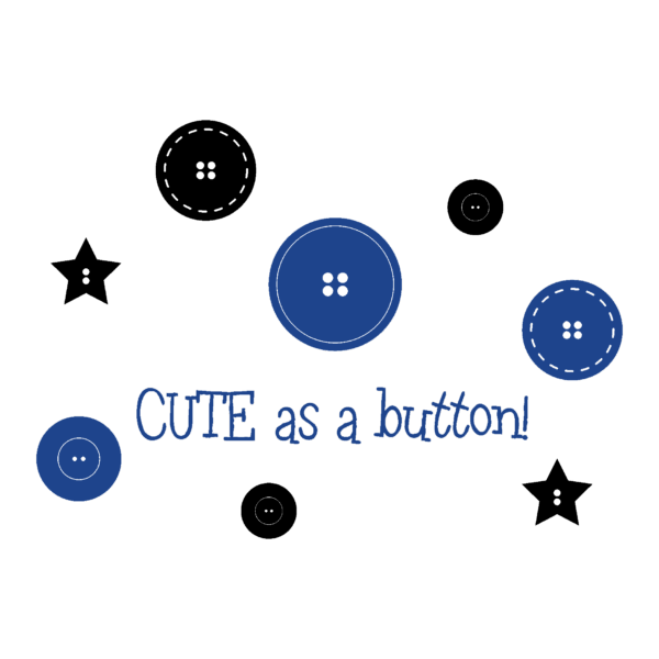 Cute As A Button Boys Wall Qutoes™ Decal