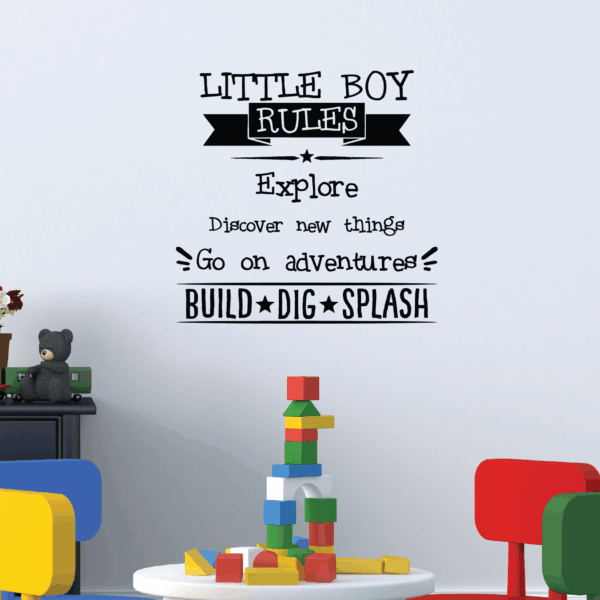 Little Boy Rules Wall Quotes™ Decal