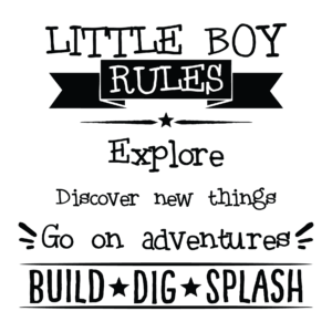 Little Boy Rules Wall Quotes™ Decal