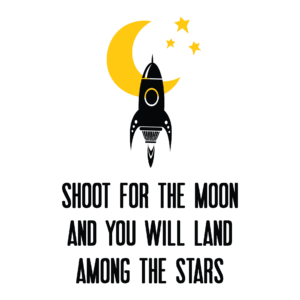 Shoot For The Moon Wall Quotes™ Decal