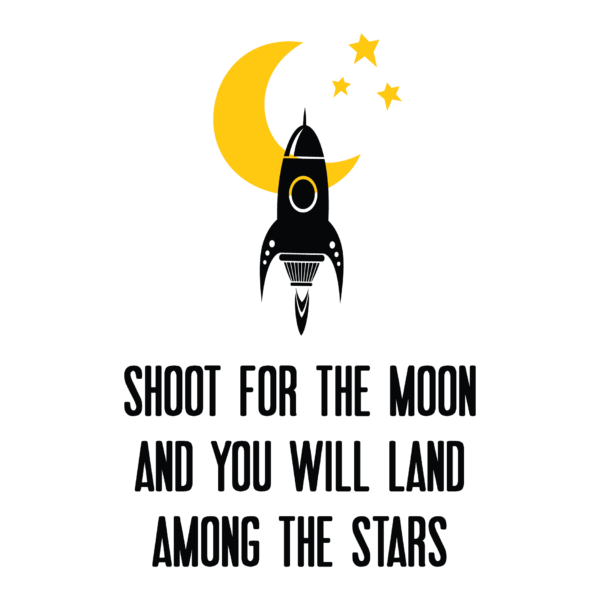 Shoot For The Moon Wall Quotes™ Decal
