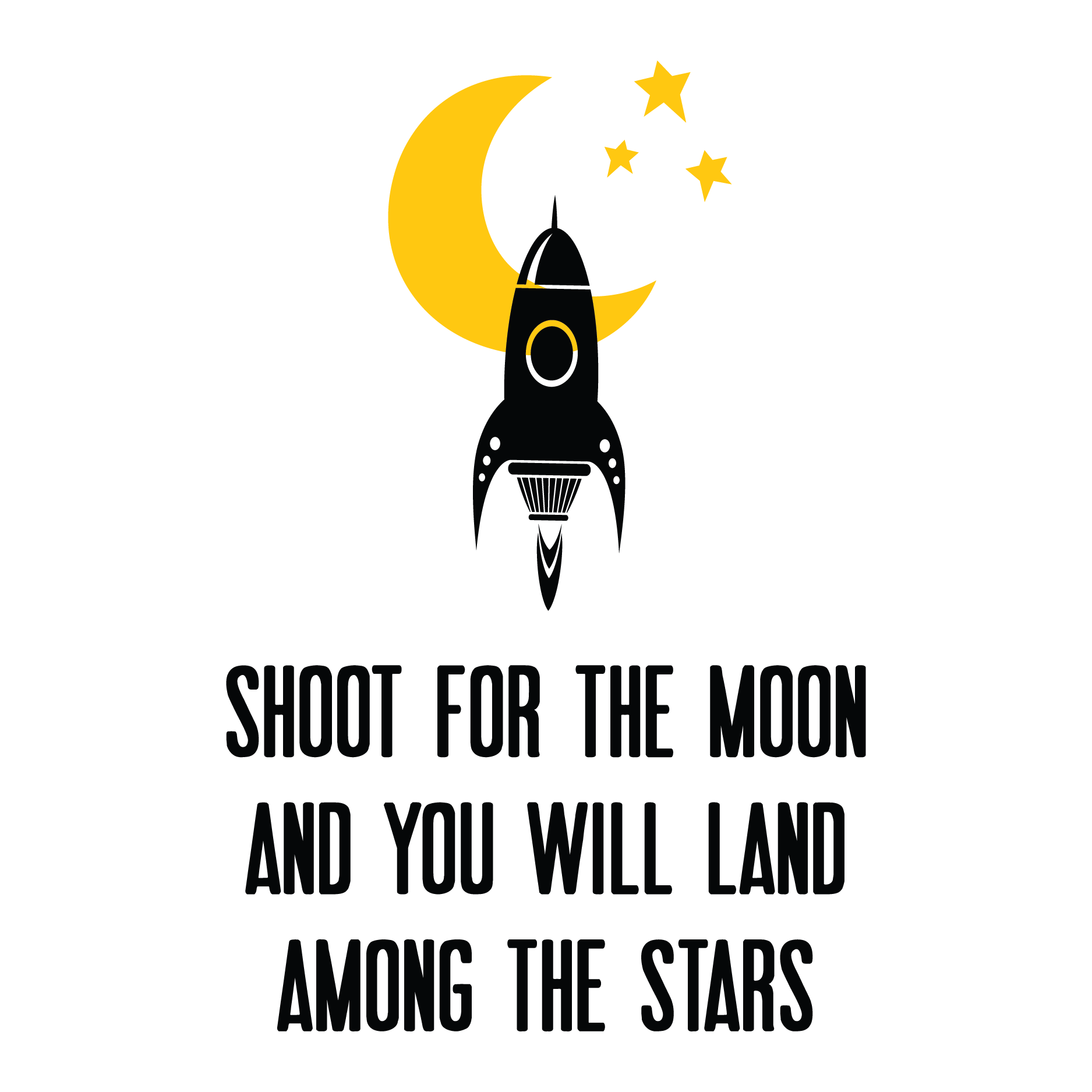 Shoot For The Moon Wall Quotes™ Decal