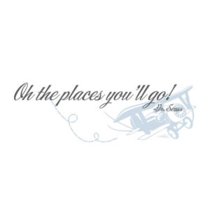Airplane The Places You'll Go Wall Quotes™ Decal