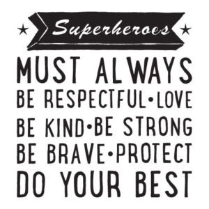 Superhero Rules Wall Quotes™ Decal