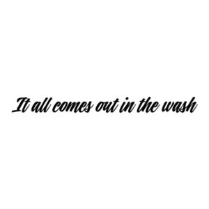 Comes Out In The Wash Wall Quotes™ Decal