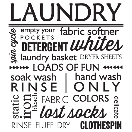 Laundry Subway Art Wall Quotes™ Decal