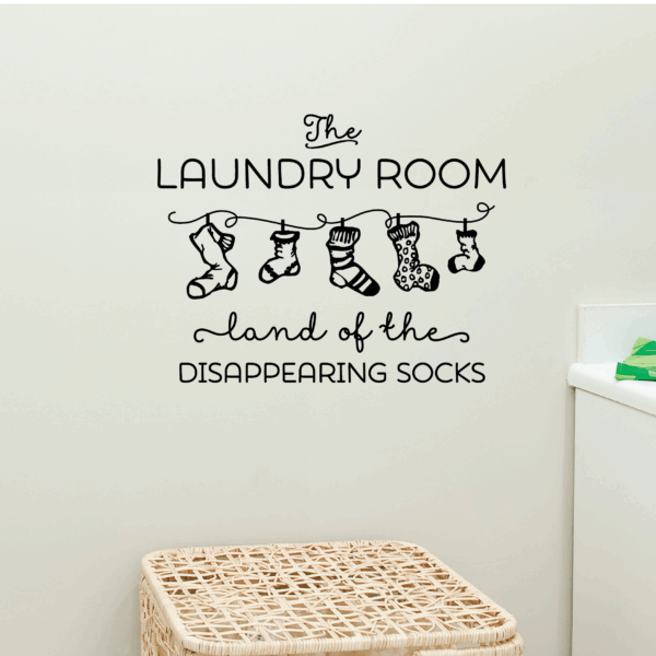 Land Of Disappearing Socks Wall Quotes™ Decal