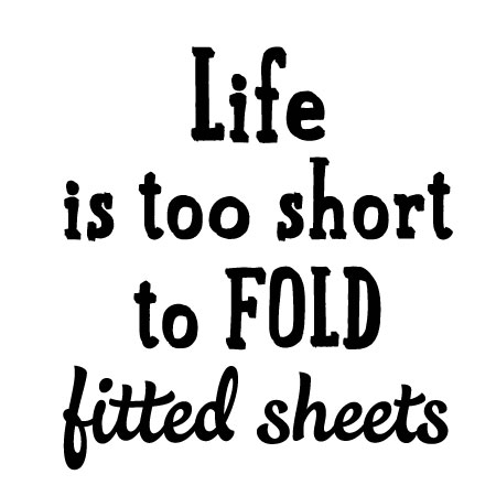 Fold Fitted Sheets Wall Quotes™ Decal