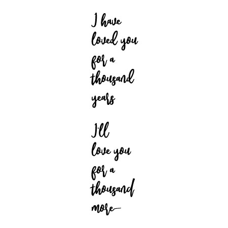 Loved You For A Thousand Years Wall Quotes™ Decal