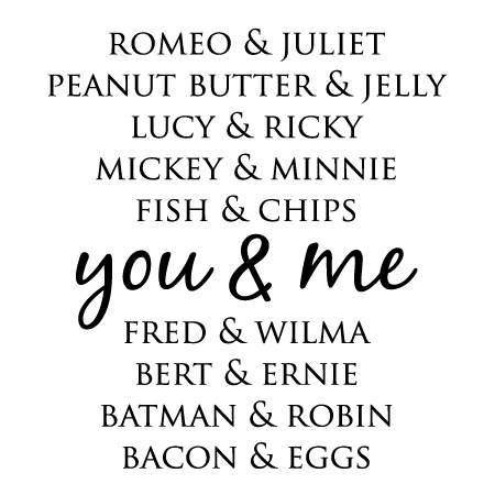 You & Me Wall Quotes™ Decal