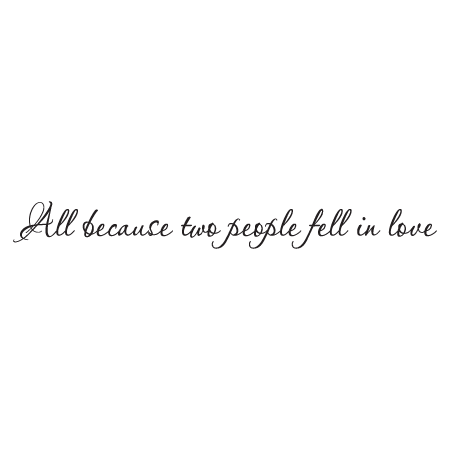 Two People Fell in Love Wall Quotes™ Decal