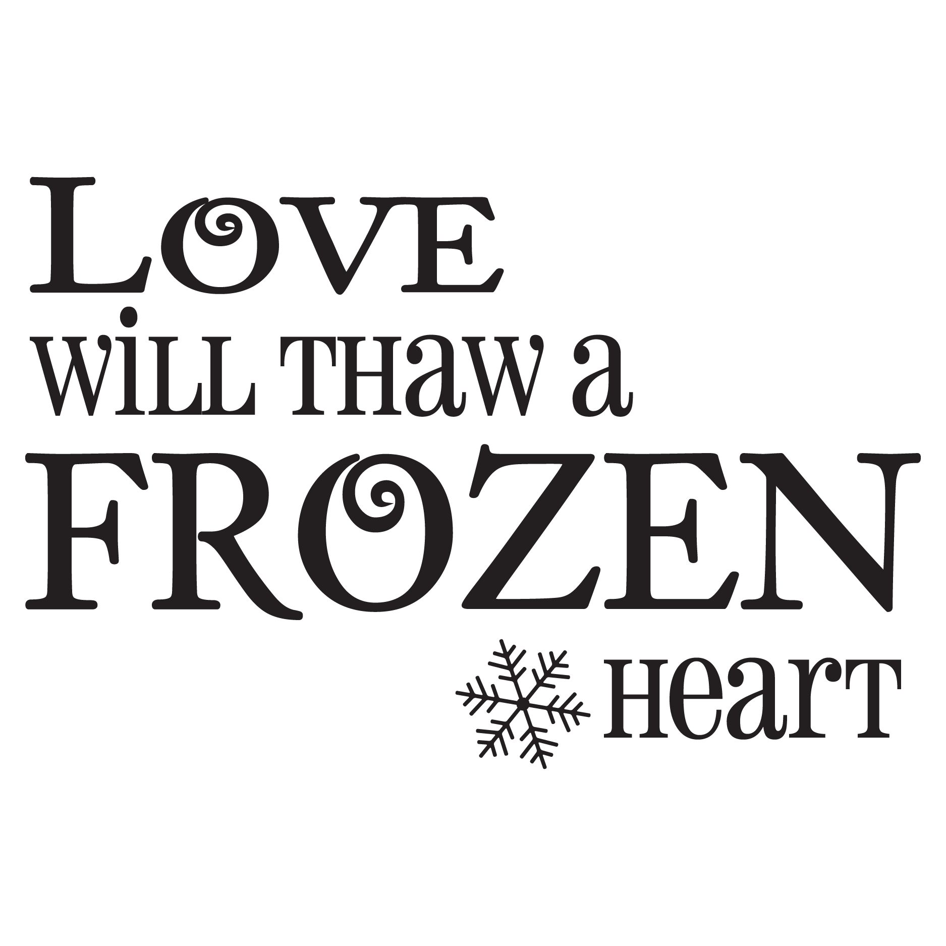 Frozen Heart Wall Quotes™ Decal