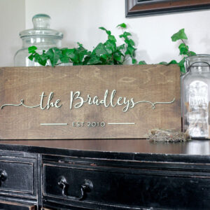 Farmhouse Last Name Custom Wood Sign