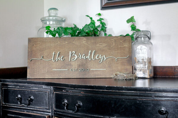 Farmhouse Last Name Custom Wood Sign
