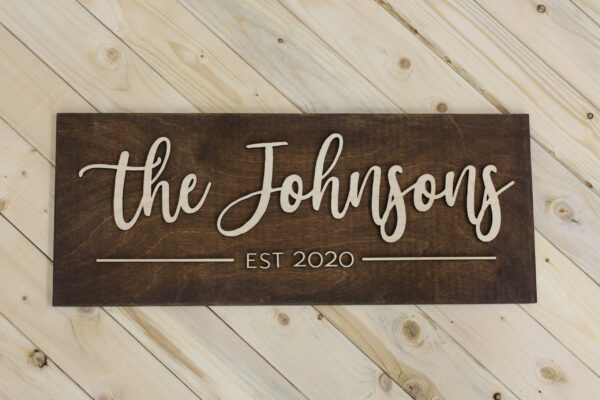 Modern Farmhouse Custom Last Name Wood Sign