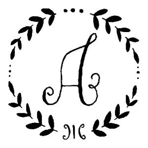 Darling Olive Solid Frame Monogram Wall Quotes™ Decal