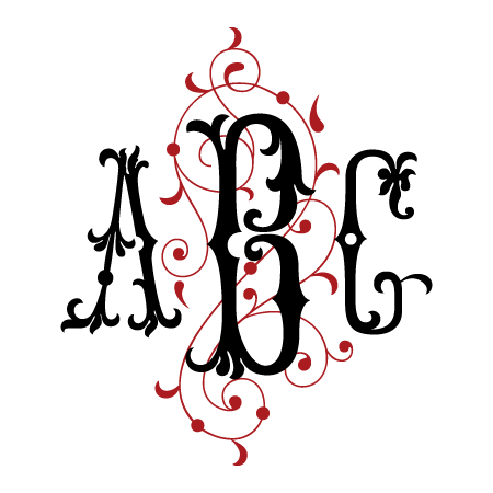 Manoir Three Letter Monogram Wall Quotes™ Decal