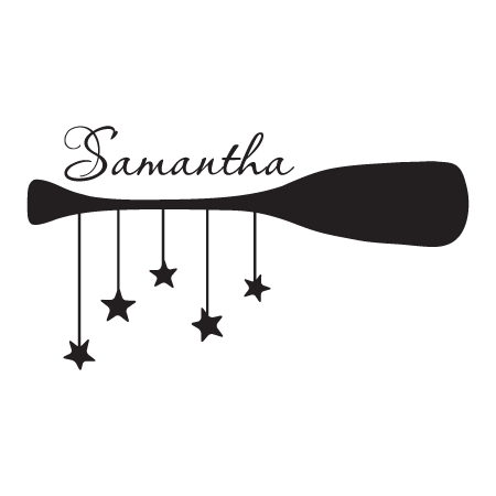 Personalized Oar With Starfish Wall Quotes™ Decal