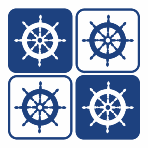 Captain's Wheel 4 Panel Wall Quotes™ Decal