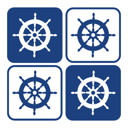 Captain's Wheel 4 Panel Wall Quotes™ Decal