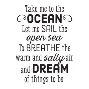 Take Me To The Ocean Wall Quotes™ Decal