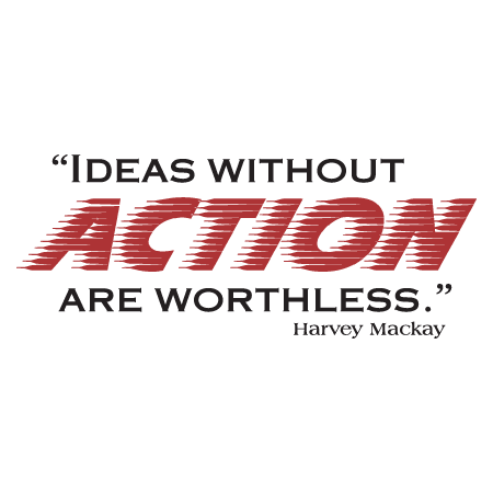 Ideas Without Action Wall Quotes™ Decal