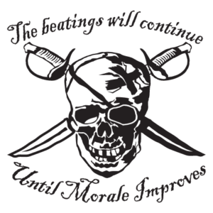 The Beatings Will Continue Wall Quotes™ Decal