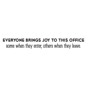 Everyone Brings Joy Wall Quotes™ Decal