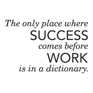 Success Never Comes Before Work Wall Quotes™ Decal