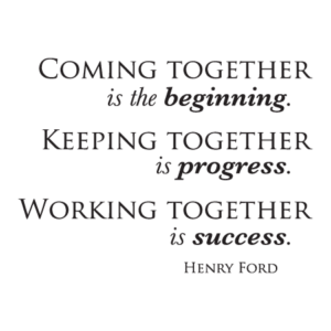 Coming Keeping Working Together Wall Quotes™ Decal